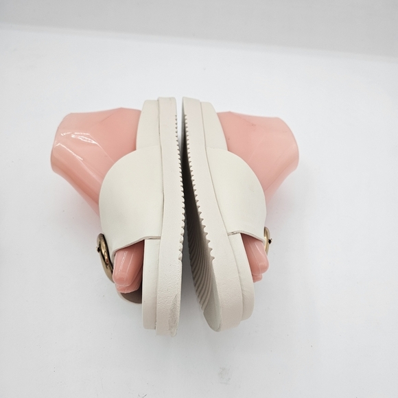 Steve Madden Mandie Slide Sandals Ivory Gold Buckle Women’s Size 9.5 - Picture 8 of 13